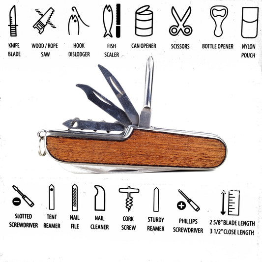 Swiss Army Knife Multi-Tool – Light Saple Mahogany