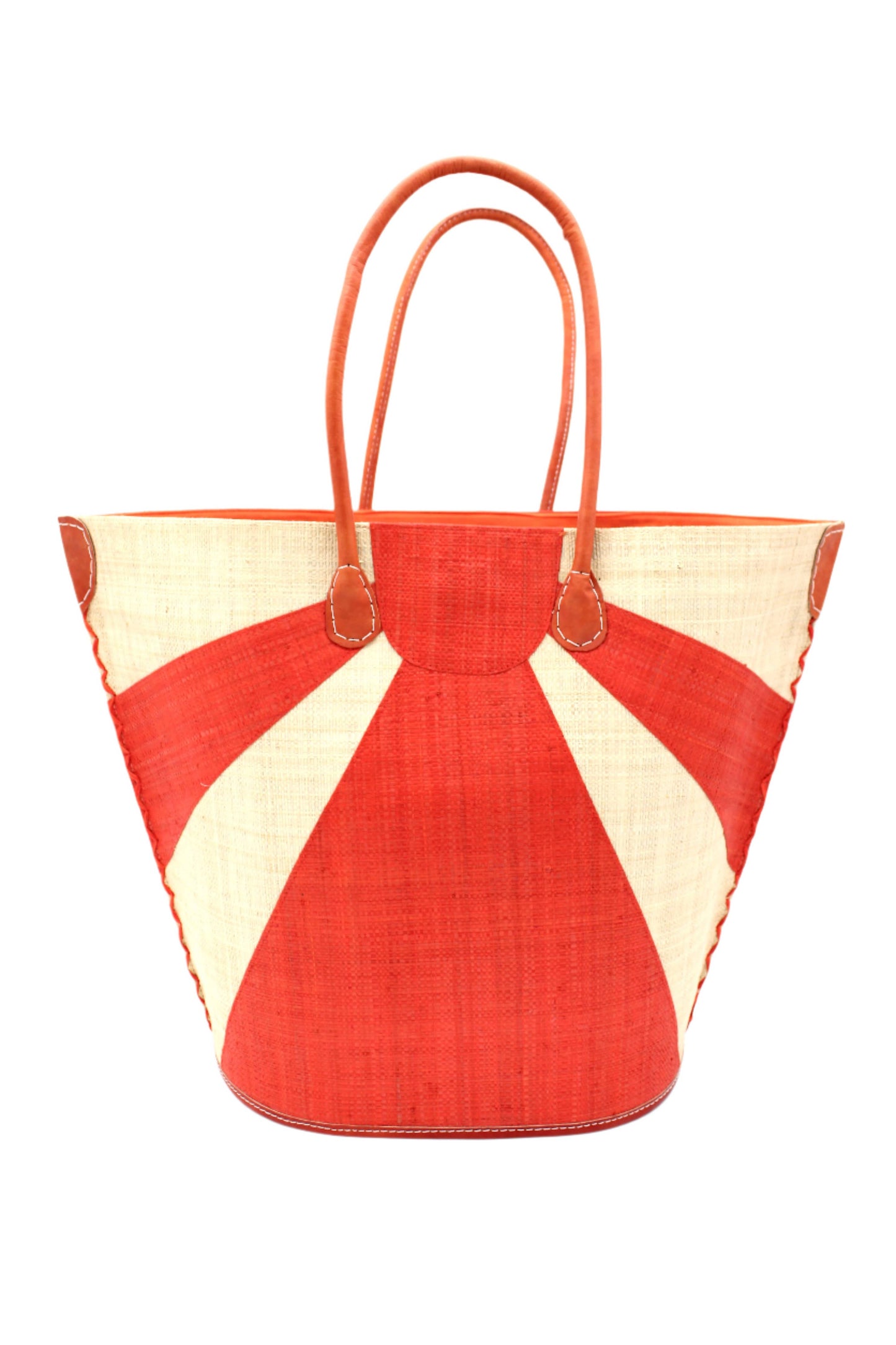 Sunburst Large Straw Tote Bag