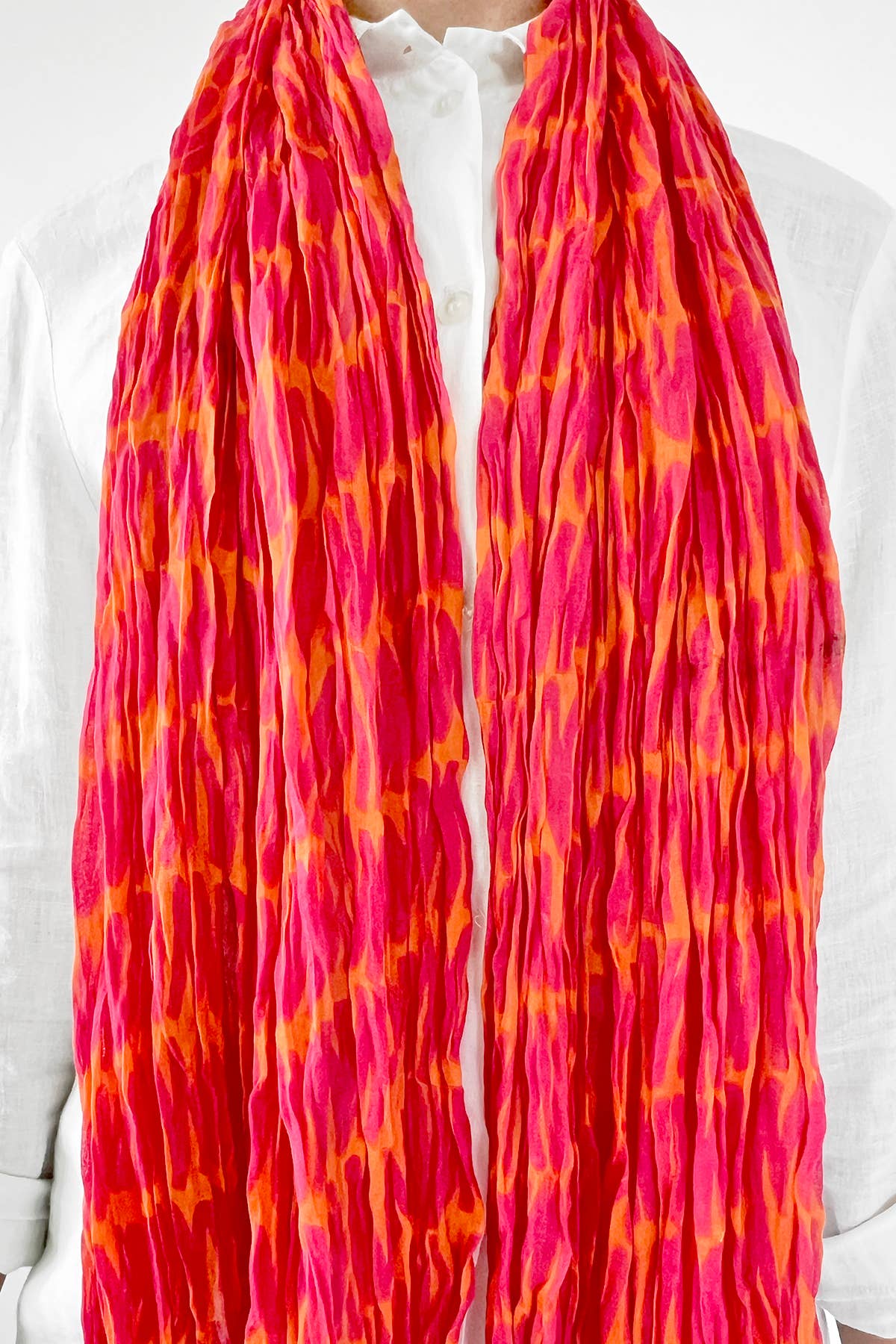 Cotton Scarf: Speck Green/Citrus
