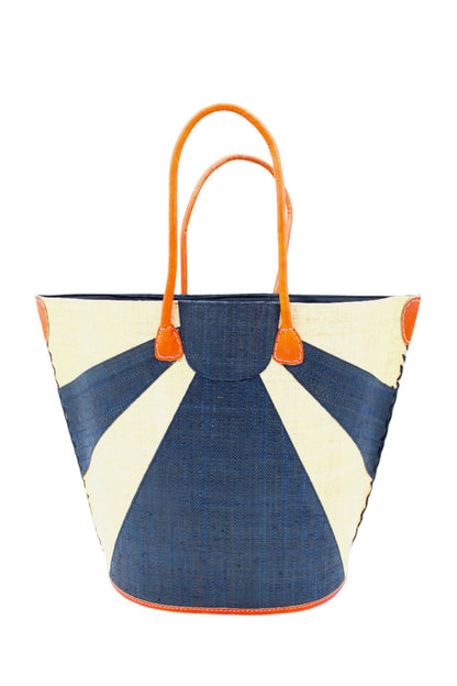 Sunburst Large Straw Tote Bag