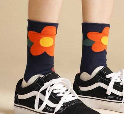 Patterned Floral Design Women's Socks
