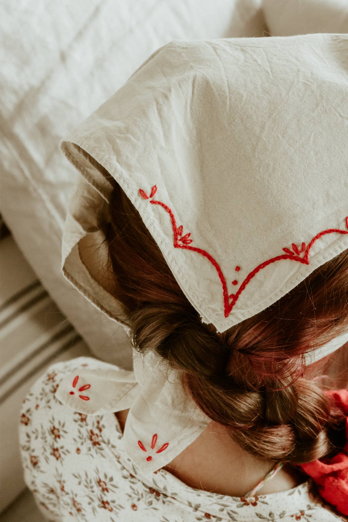 Hand Embroidered Rodeo Bandana