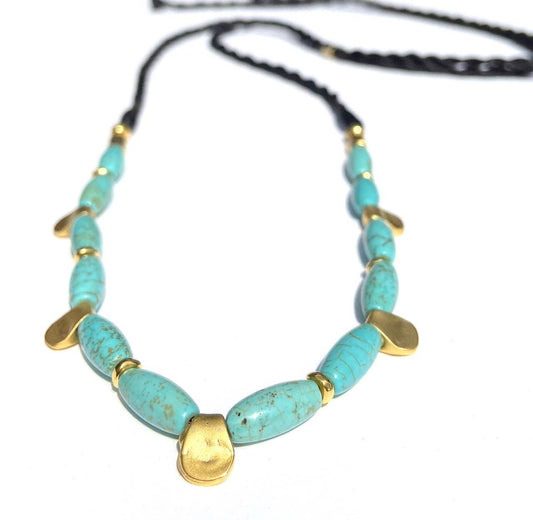 Turquoise Rope Necklace