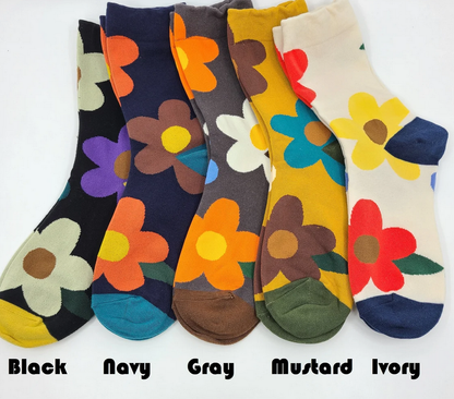 Patterned Floral Design Women's Socks