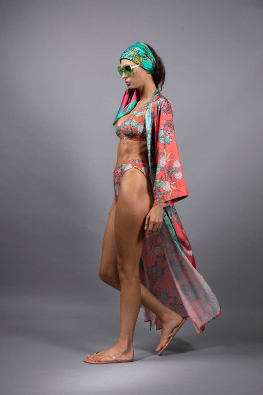 Psychedelic Satin Kimono
