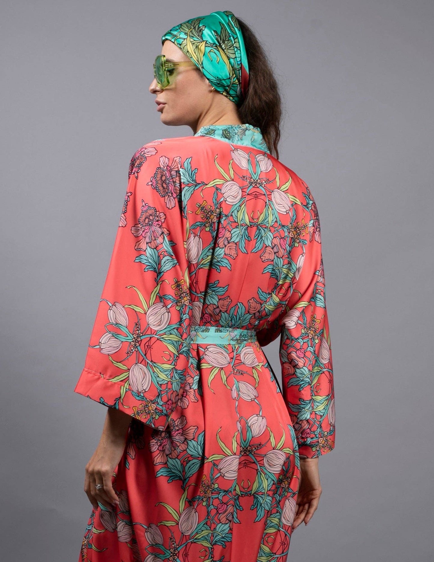 Psychedelic Satin Kimono