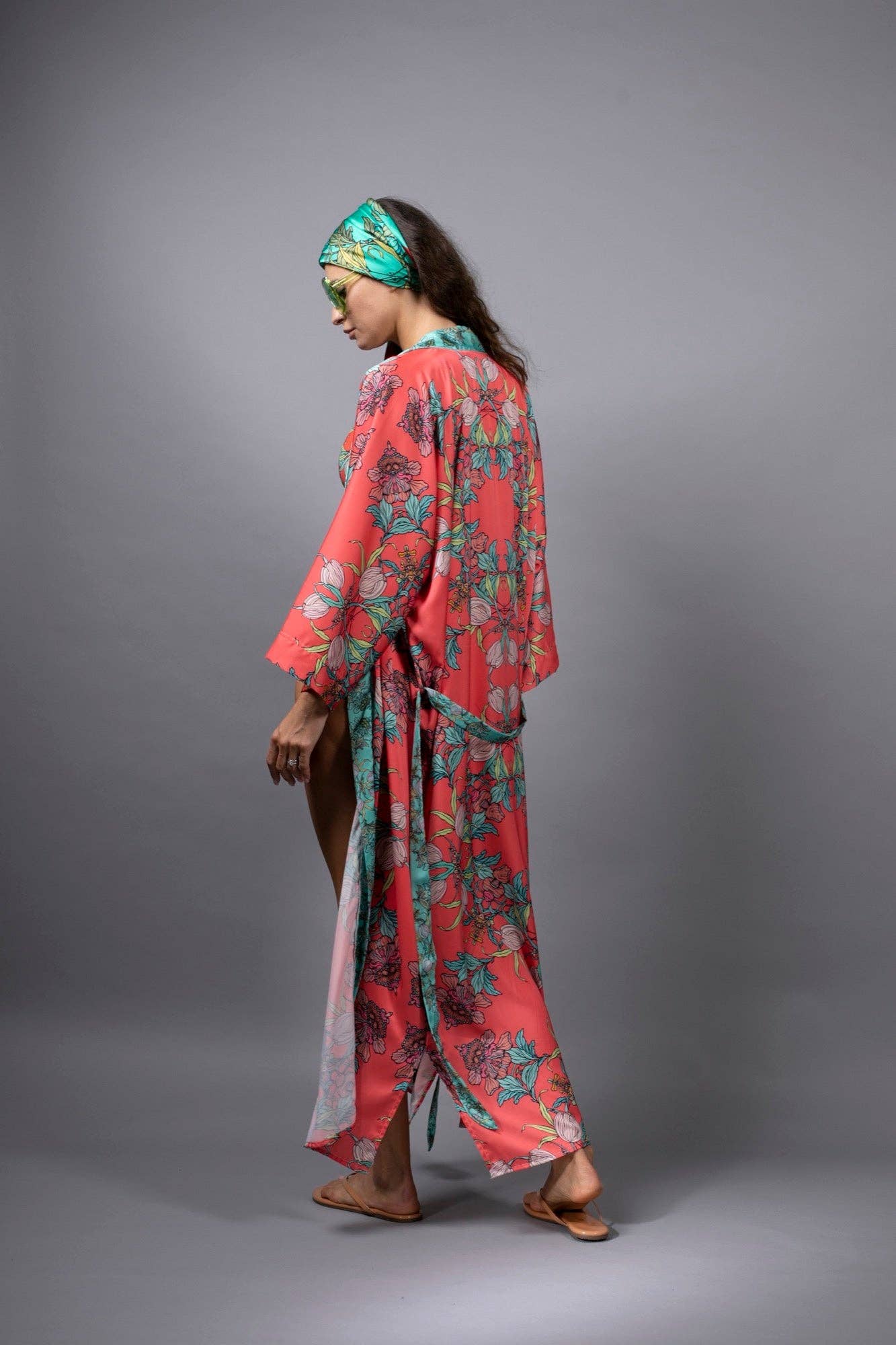 Psychedelic Satin Kimono