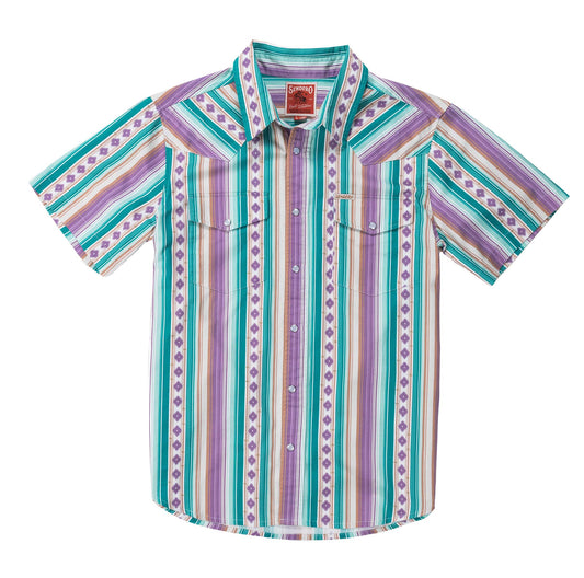 Serape Short Sleeve Men's Shirt - Sedona Red