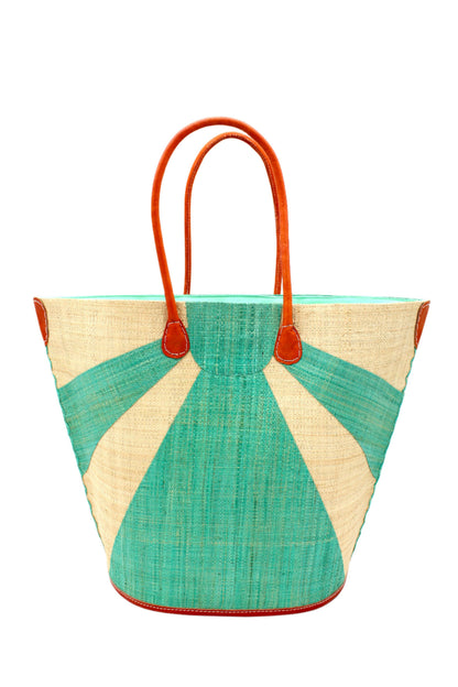 Sunburst Large Straw Tote Bag
