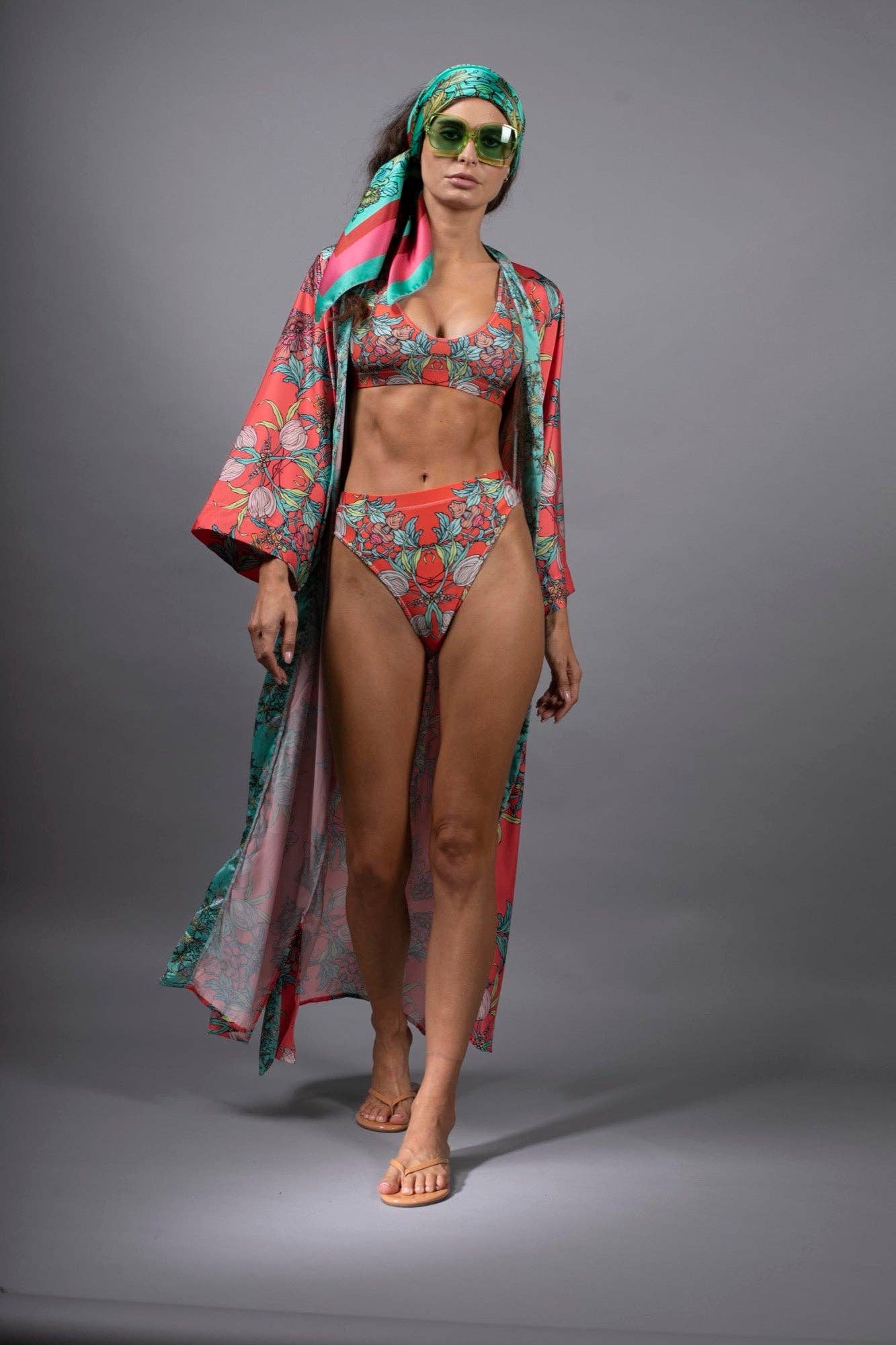 Psychedelic Satin Kimono