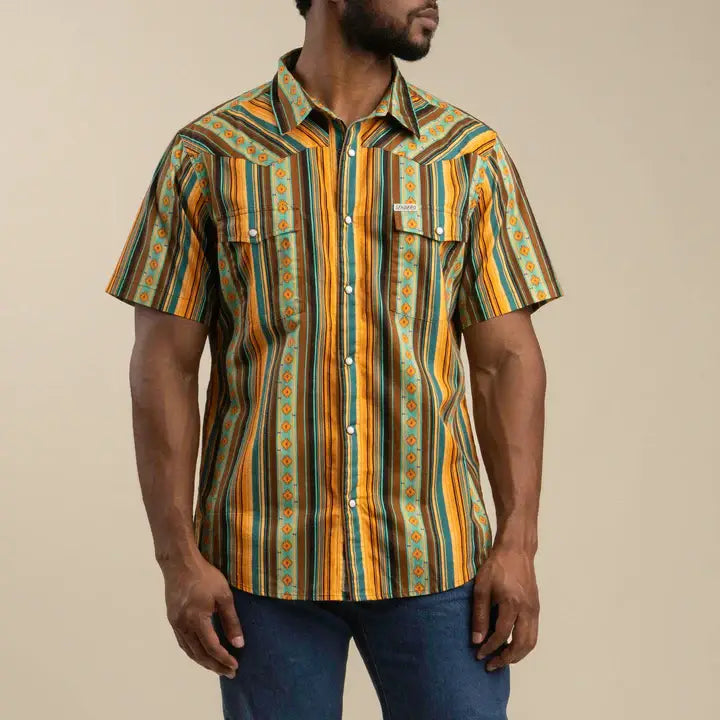 Serape Short Sleeve Men's Shirt - Harvest