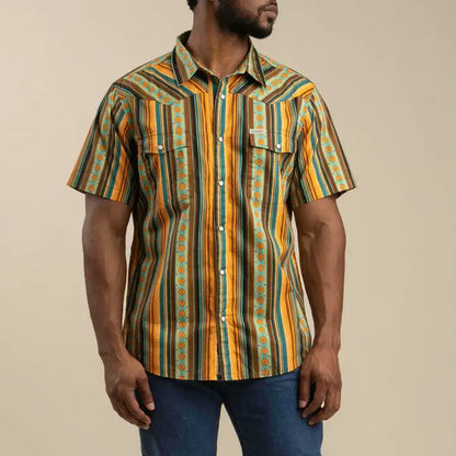 Serape Short Sleeve Men's Shirt - Harvest