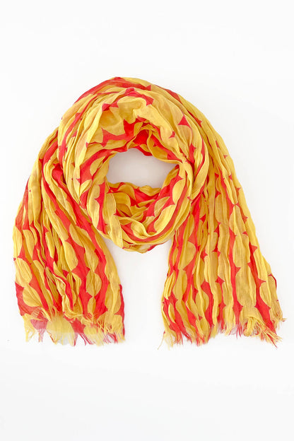 Cotton Scarf: Speck Green/Citrus