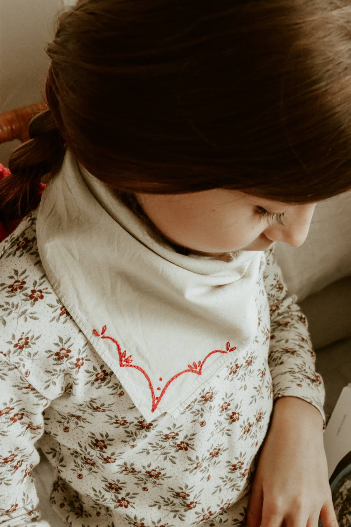 Hand Embroidered Rodeo Bandana