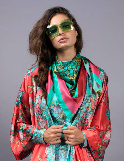 Psychedelic Satin Kimono