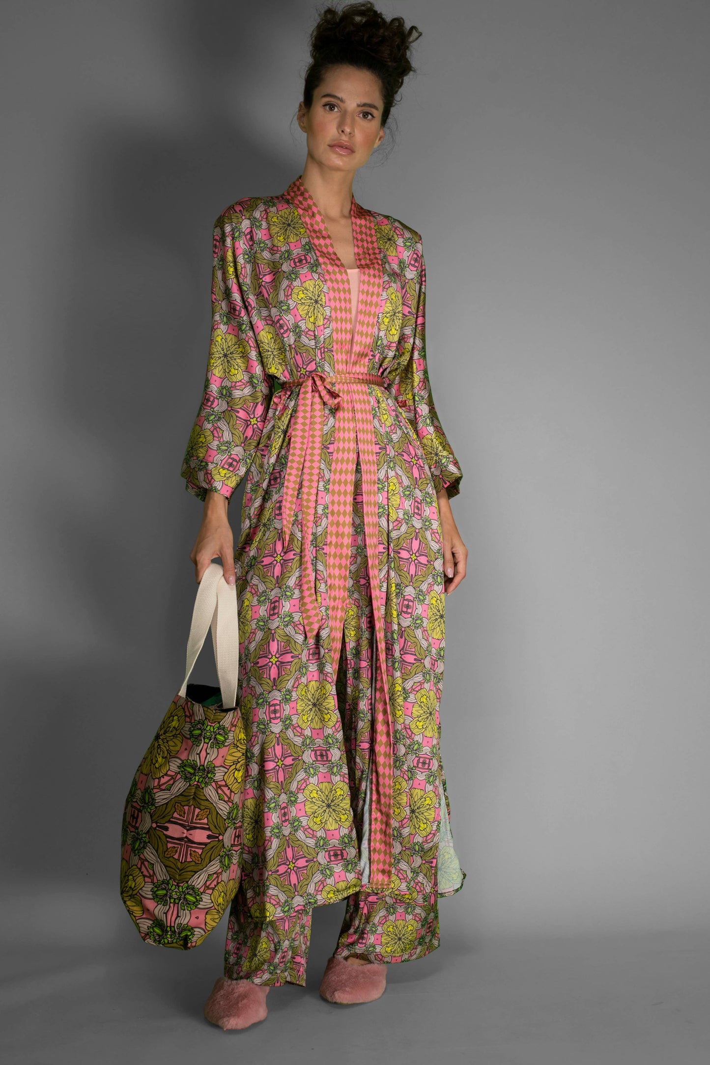 Satin Kimono Robe