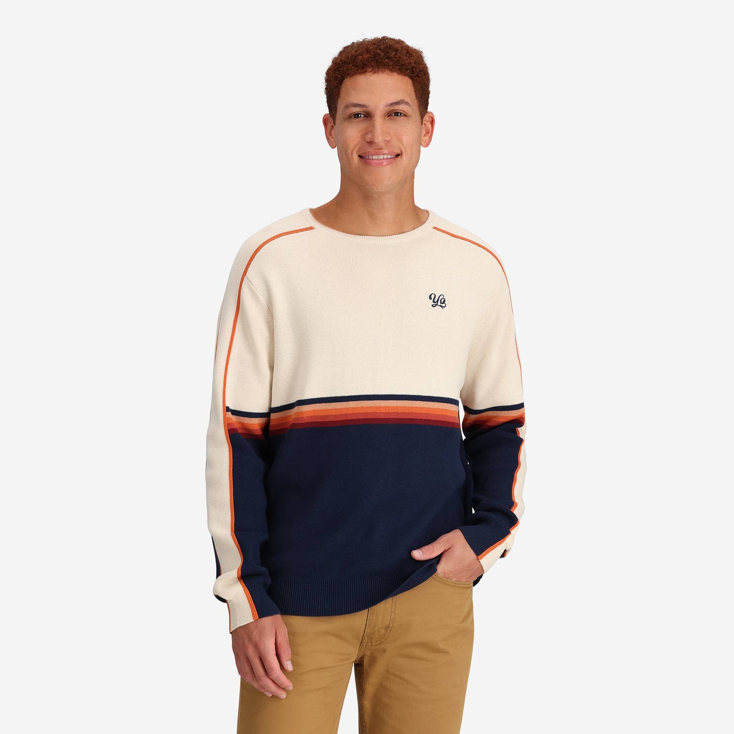 Jackson Knit Men's Sweater - Cream/Black
