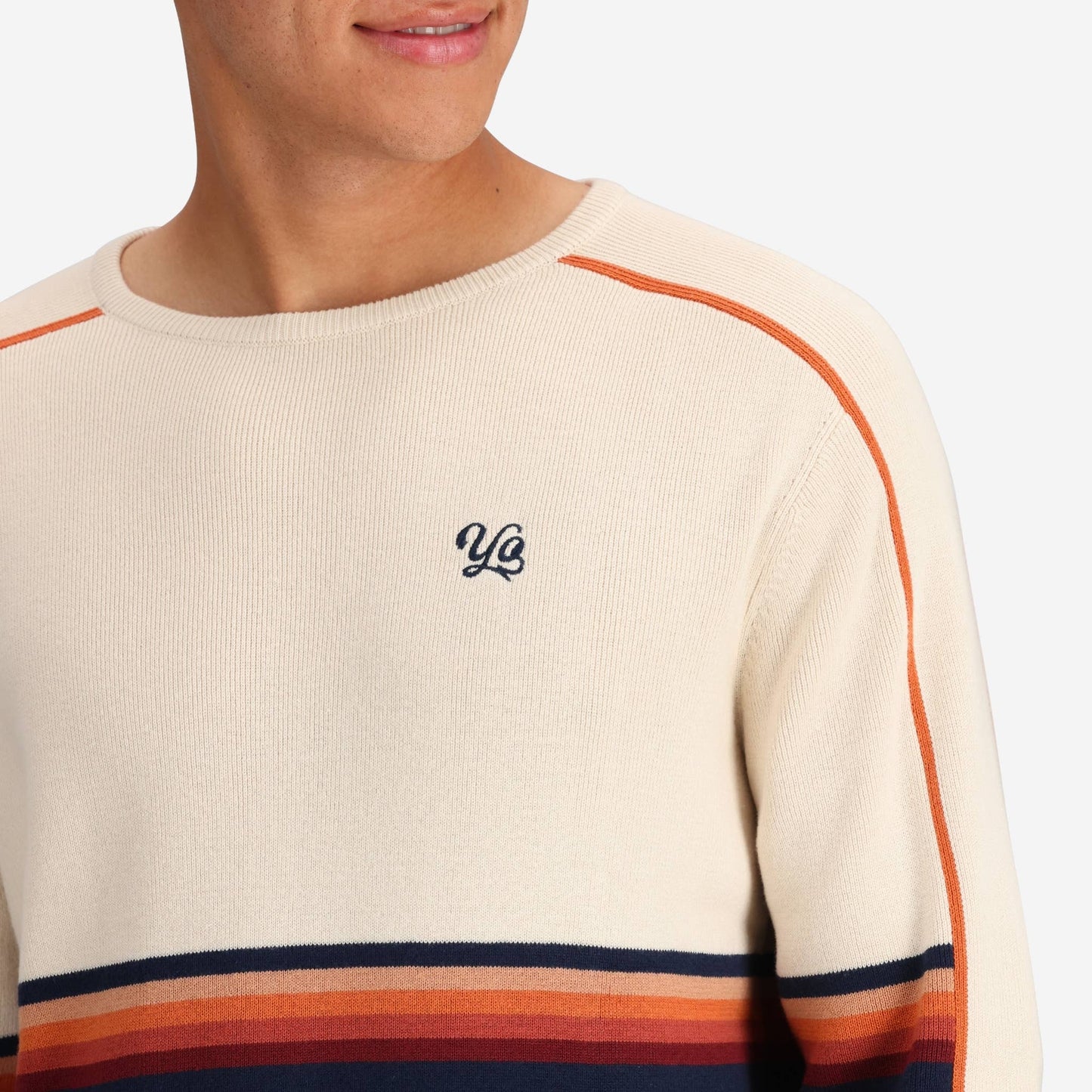 Jackson Knit Men's Sweater - Cream/Black
