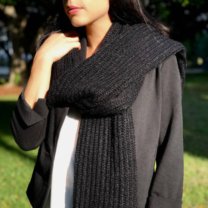 Chunky Snow Knit Alpaca Scarf