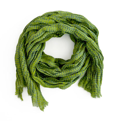 Cotton Scarf: Speck Green/Citrus