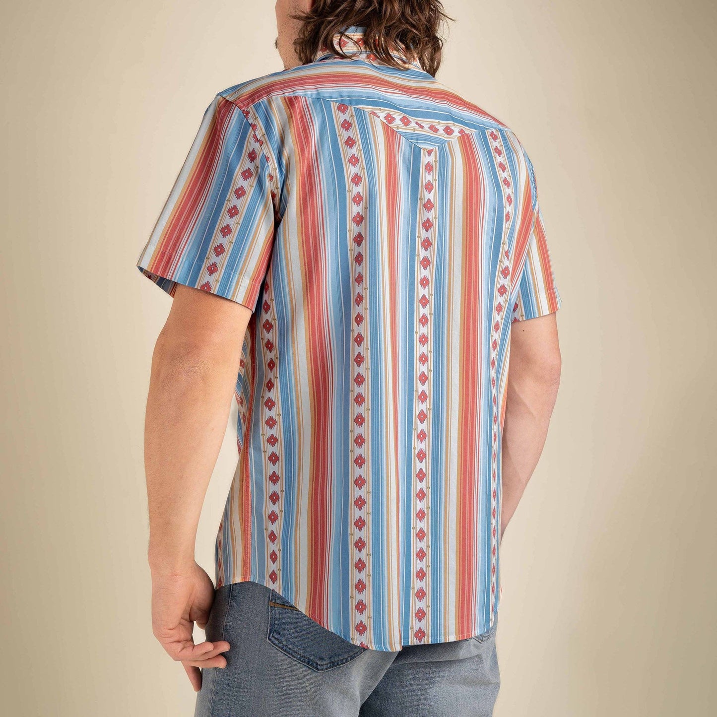 Serape Short Sleeve Men's Shirt - Sedona Red