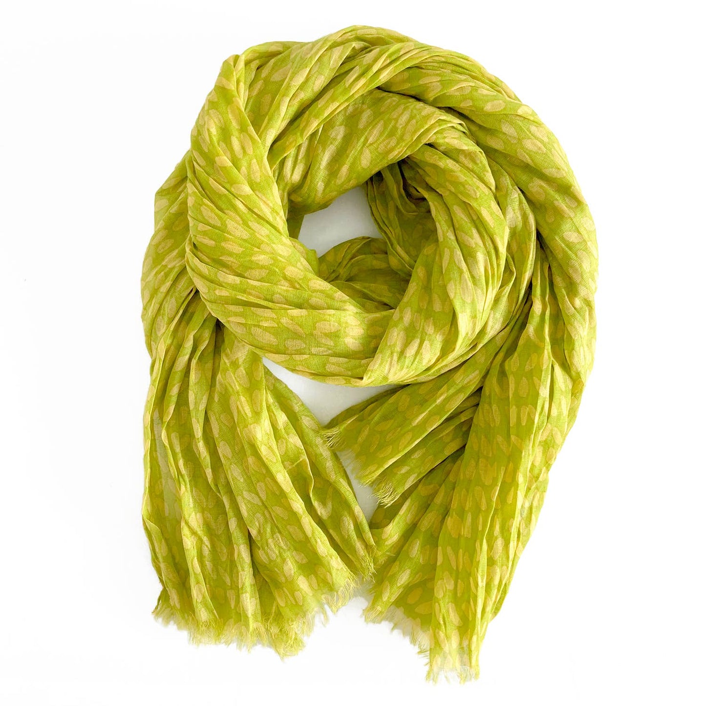 Cotton Scarf: Speck Green/Citrus