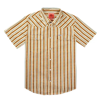 Serape Short Sleeve Men's Shirt - Apricot