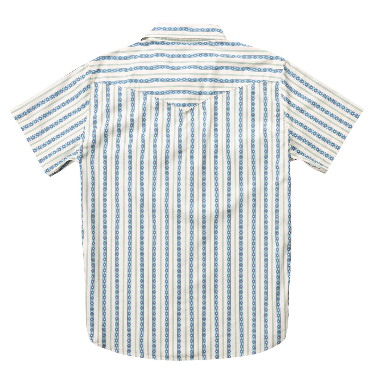 Serape Short Sleeve Men's Shirt - Grey/Blue