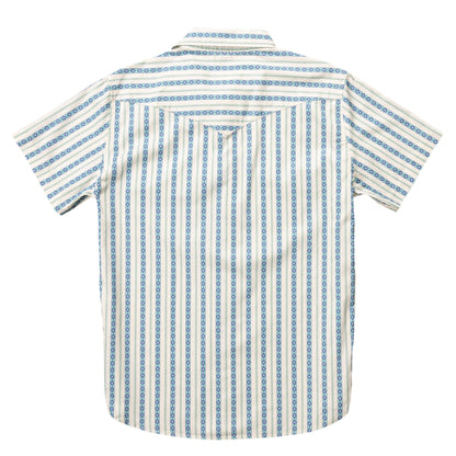 Serape Short Sleeve Men's Shirt - Grey/Blue
