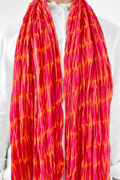 Cotton Scarf: Speck Green/Citrus