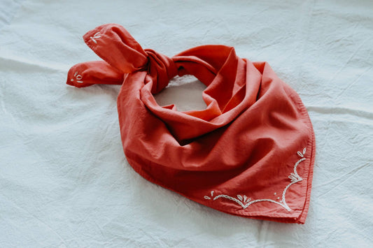 Hand Embroidered Rodeo Bandana