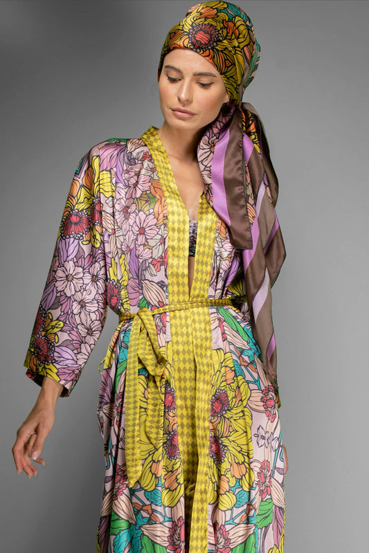 Satin Kimono Robe