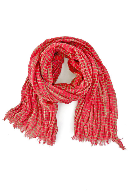 Cotton Scarf: Speck Green/Citrus