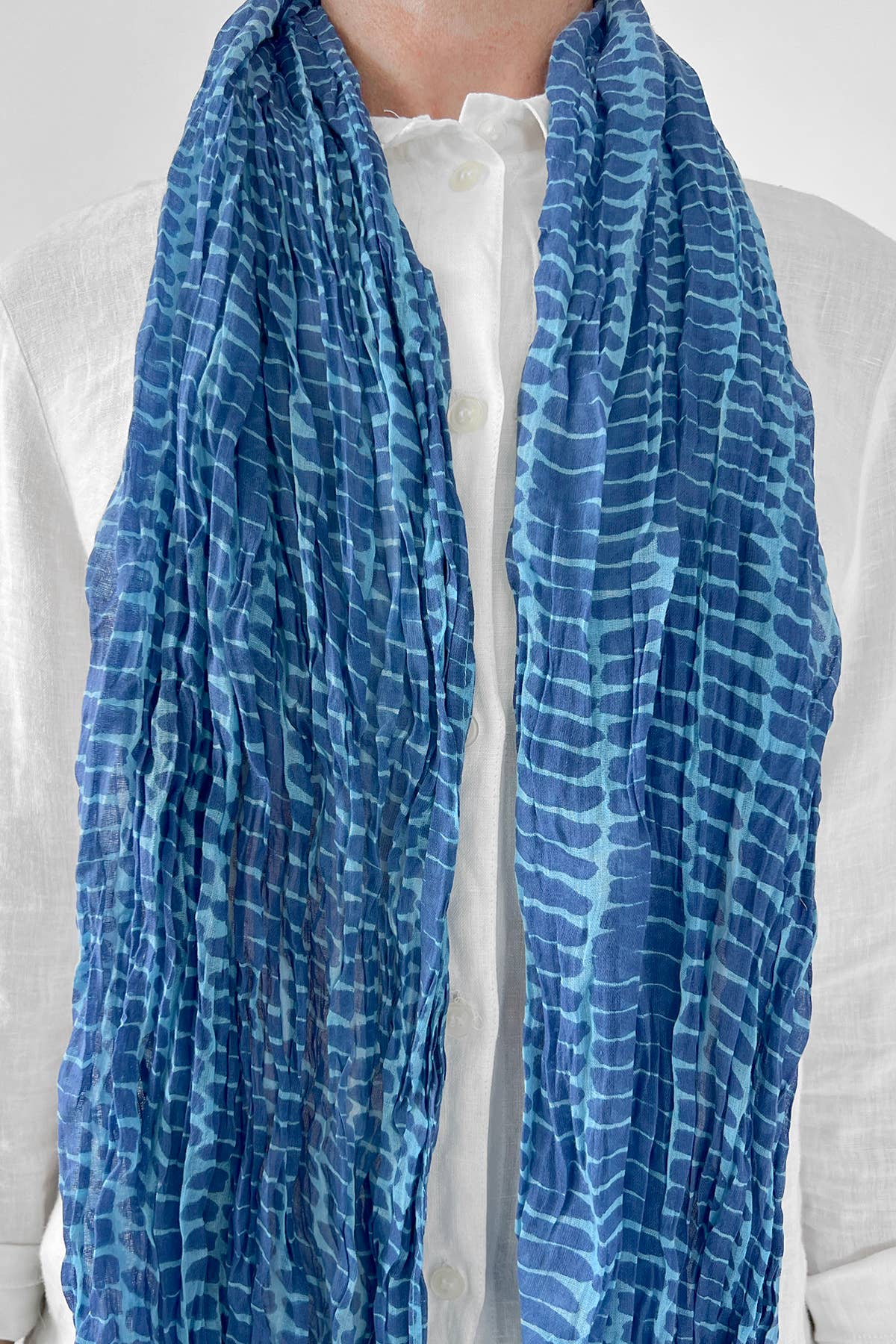 Cotton Scarf: Speck Green/Citrus