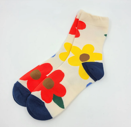 Patterned Floral Design Women's Socks