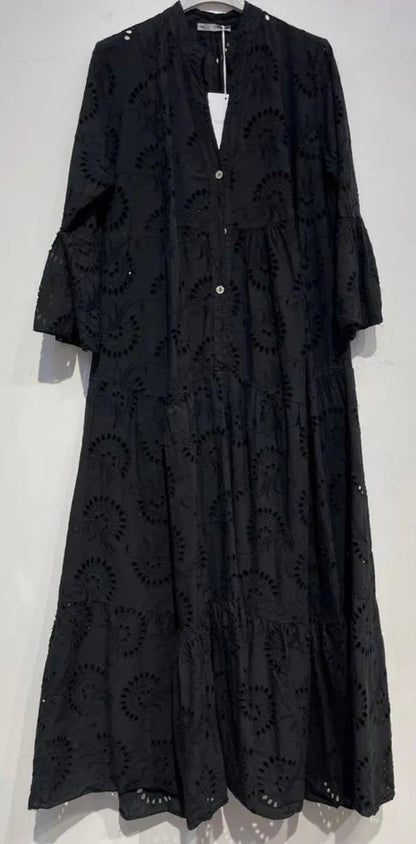 English Embroidered Long Women's Dress