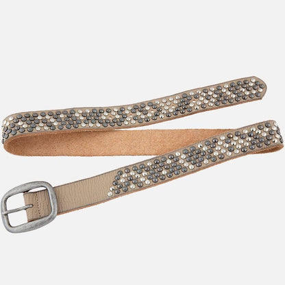 Britta | Vintage Silver Buckle Studded Leather Belt