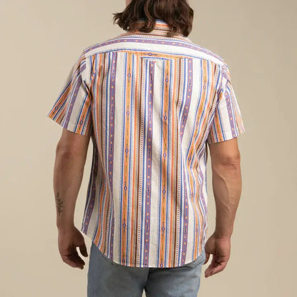 Serape Short Sleeve Men's Shirt - Cobalt