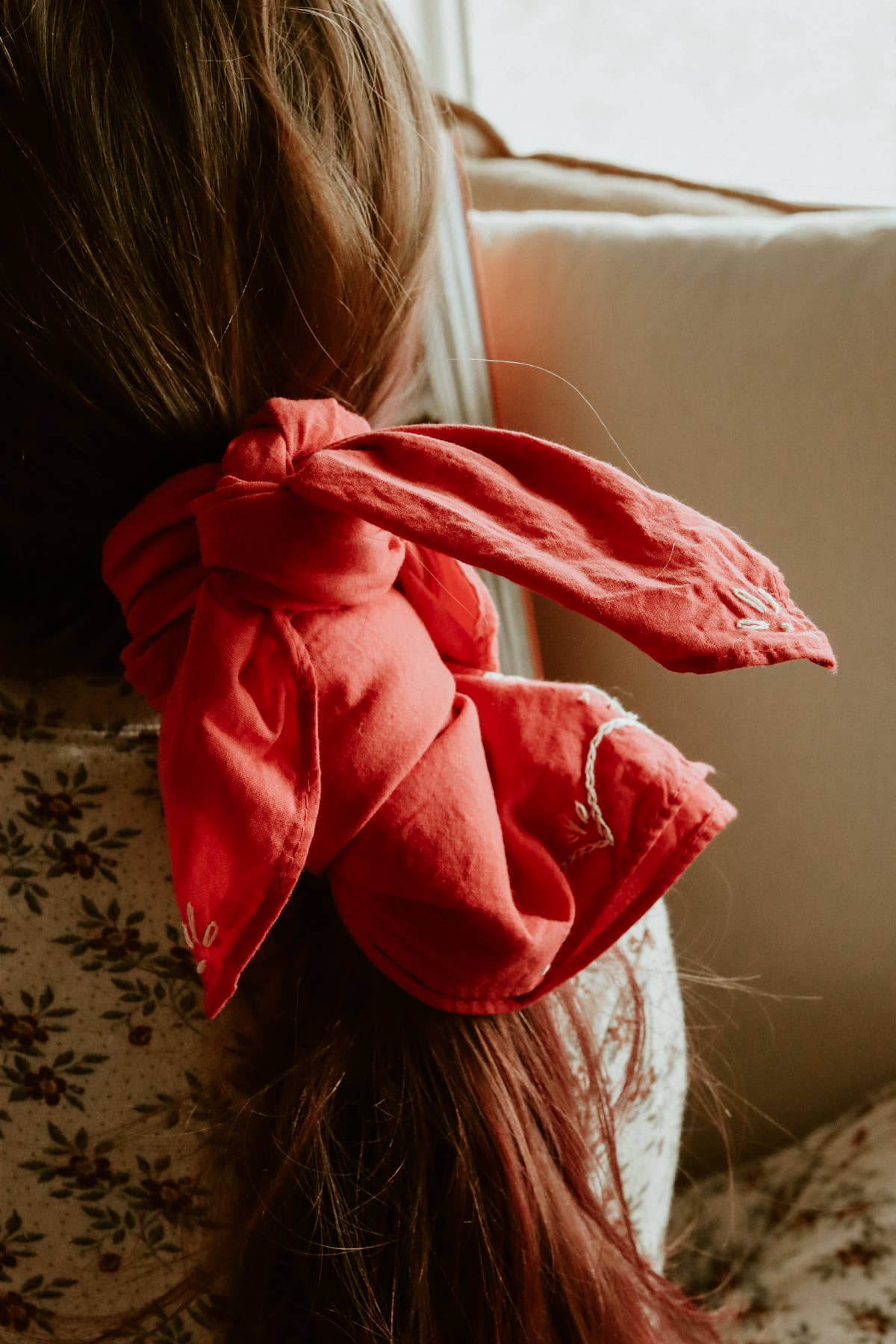 Hand Embroidered Rodeo Bandana