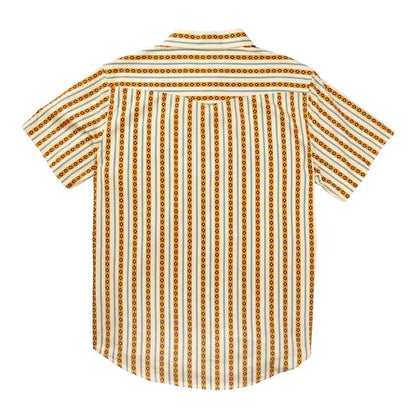 Serape Short Sleeve Men's Shirt - Apricot