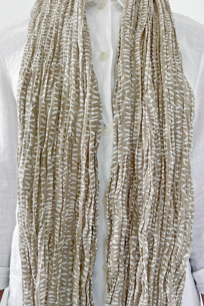 Cotton Scarf: Speck Green/Citrus