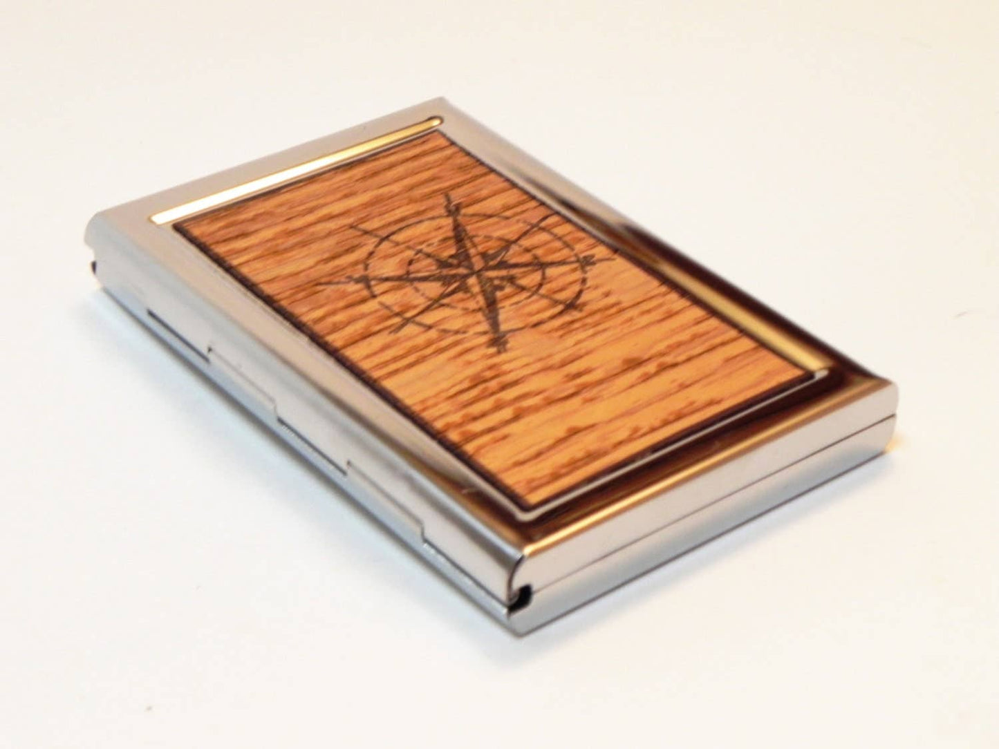 Hand-Cut Oakwood Card Wallet – RFID Blocking