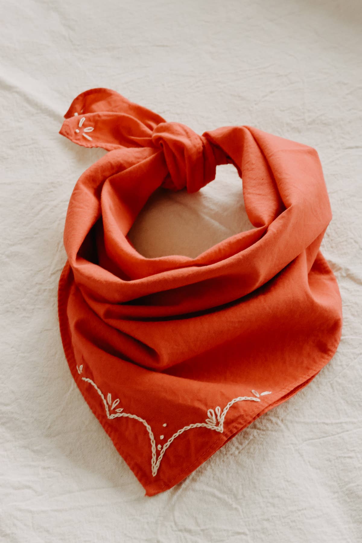Hand Embroidered Rodeo Bandana
