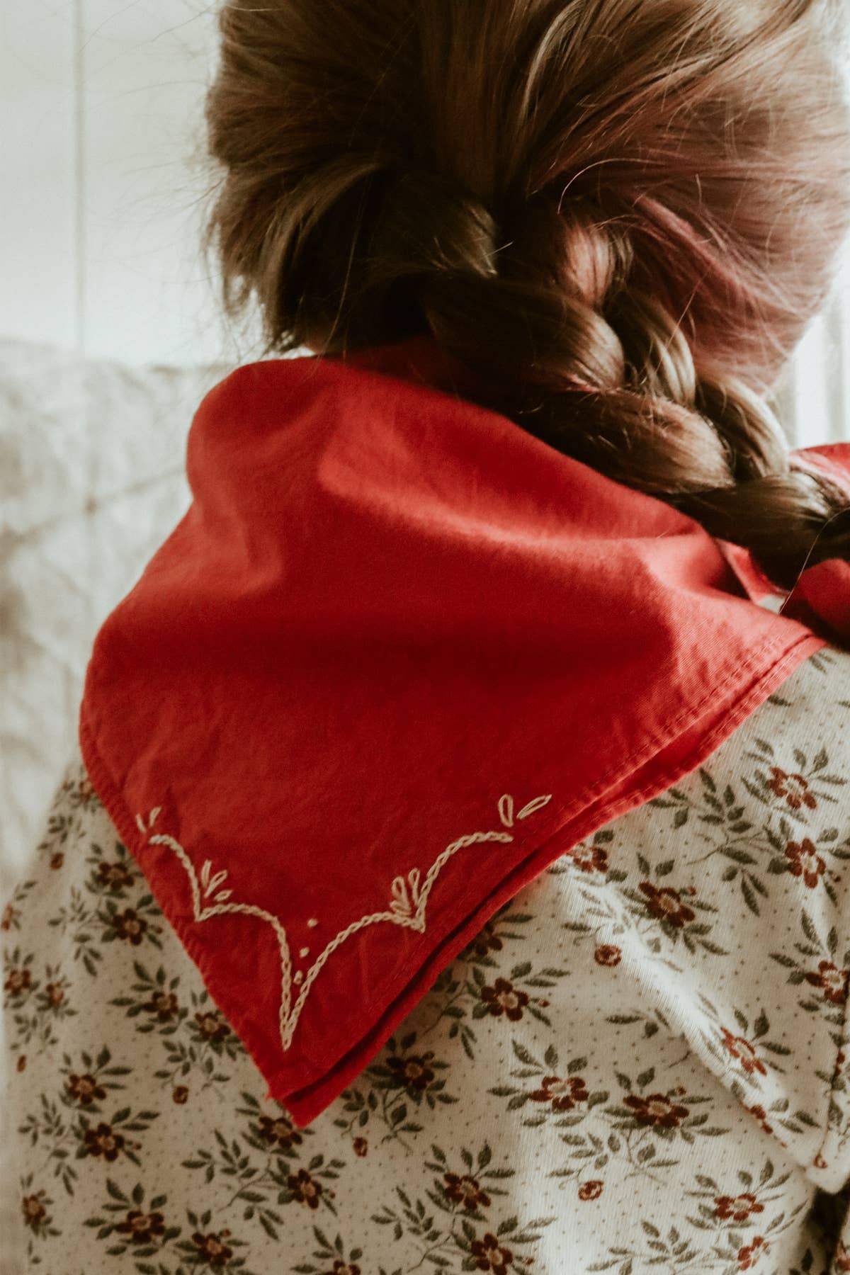 Hand Embroidered Rodeo Bandana